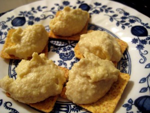 Cashew Cheese on Crackers
